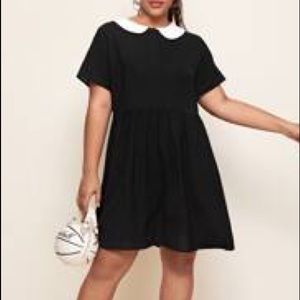 NWOT Black dress with Peter Pan collar